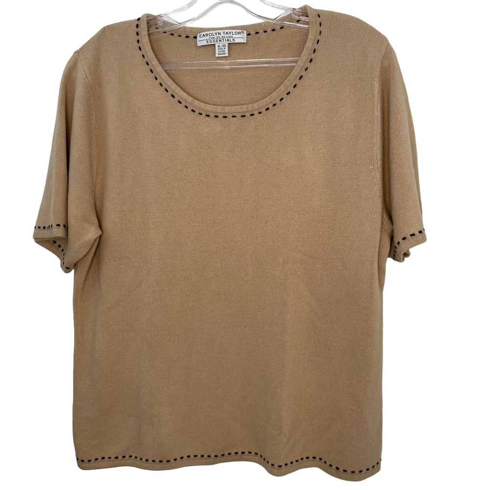 Carolyn Taylor vintage beige sweater Women’s size XL
